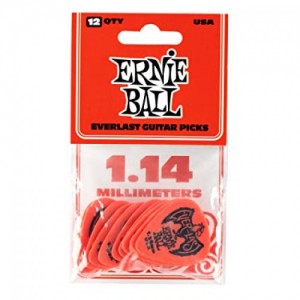 Ernie Ball Everlast 12 Pack Delrin Picks, 1.14mm
